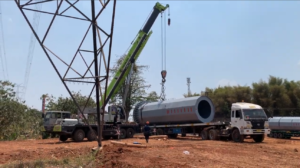 Large Pipe Section Lift And Positioning